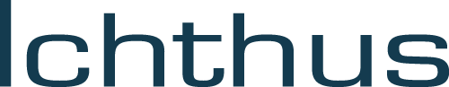 Verkort logo Ichthus blauw