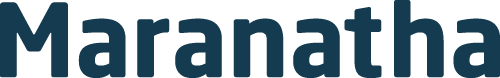 Verkort logo Maranatha blauw